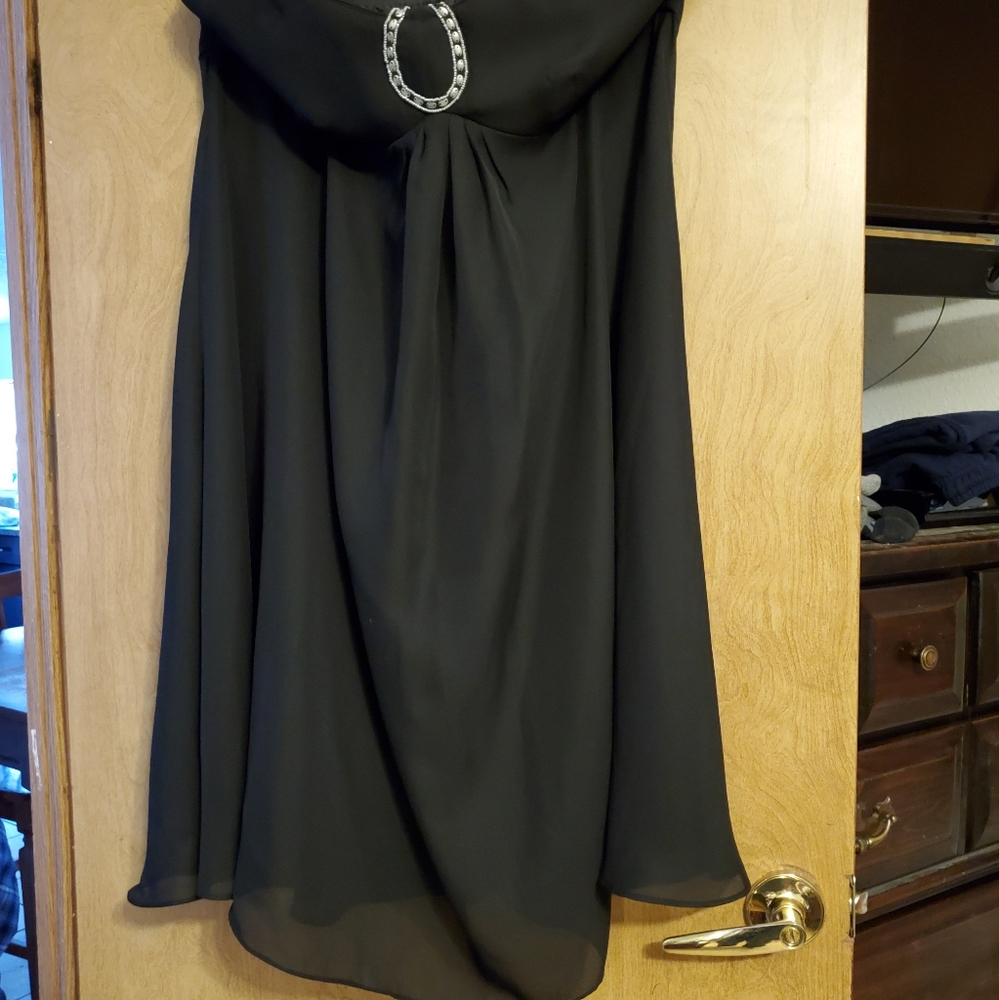 Strapless black dress